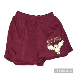 Kids Harry Potter sweat shorts size 14 burgundy H&M X WB hogwarts unisex girls